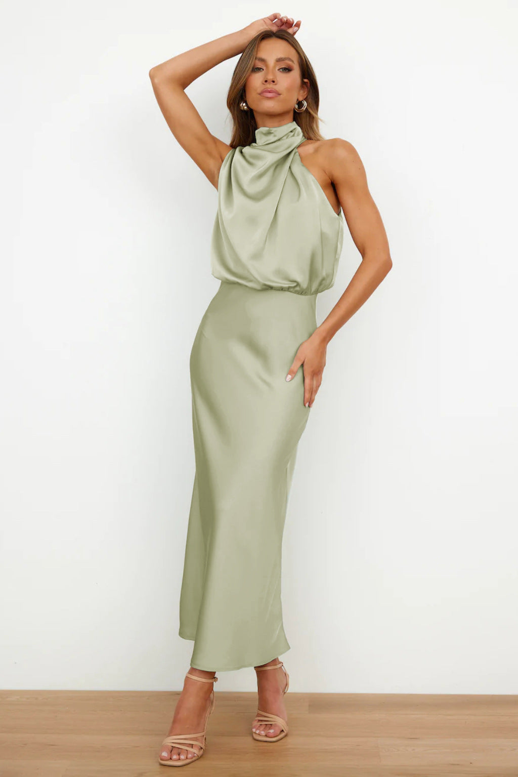 Lydia | Vestido Largo con Cuello Halter
