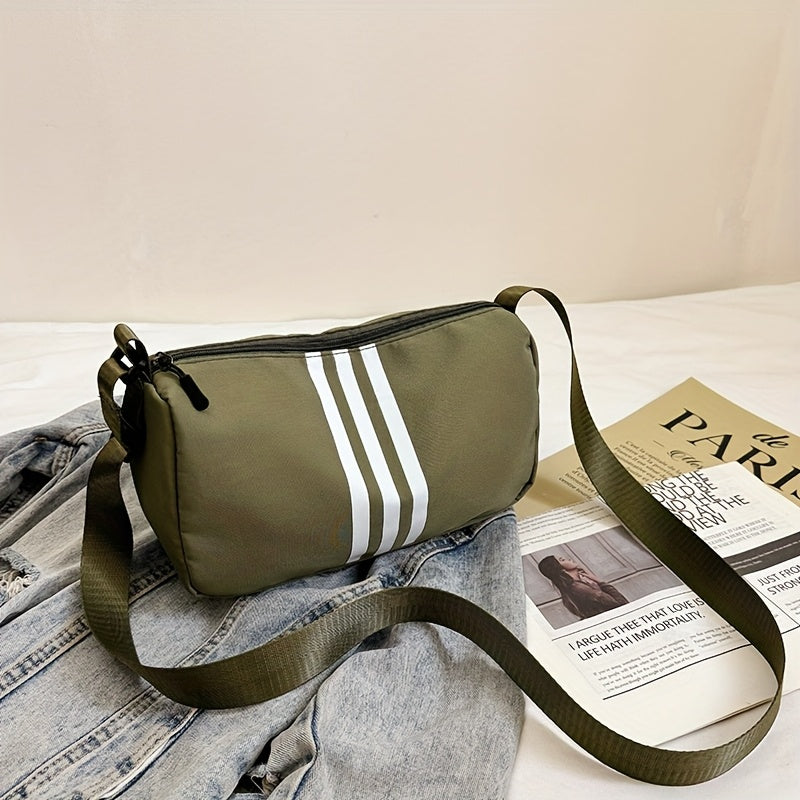Bolso de Hombro Casual a Rayas para Mujer
