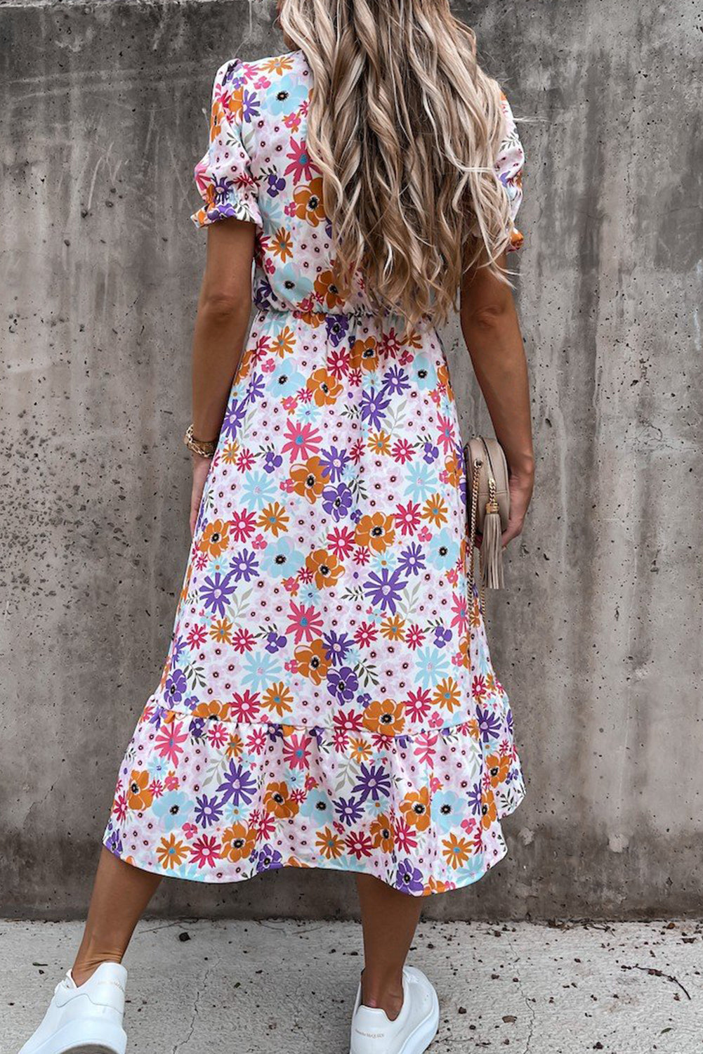 Georgia™ | Maxi Vestido Elegante con Flores y Escote en V