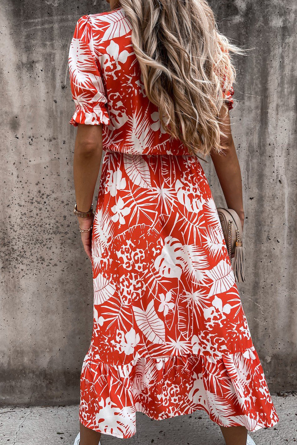 Georgia™ | Maxi Vestido Elegante con Flores y Escote en V