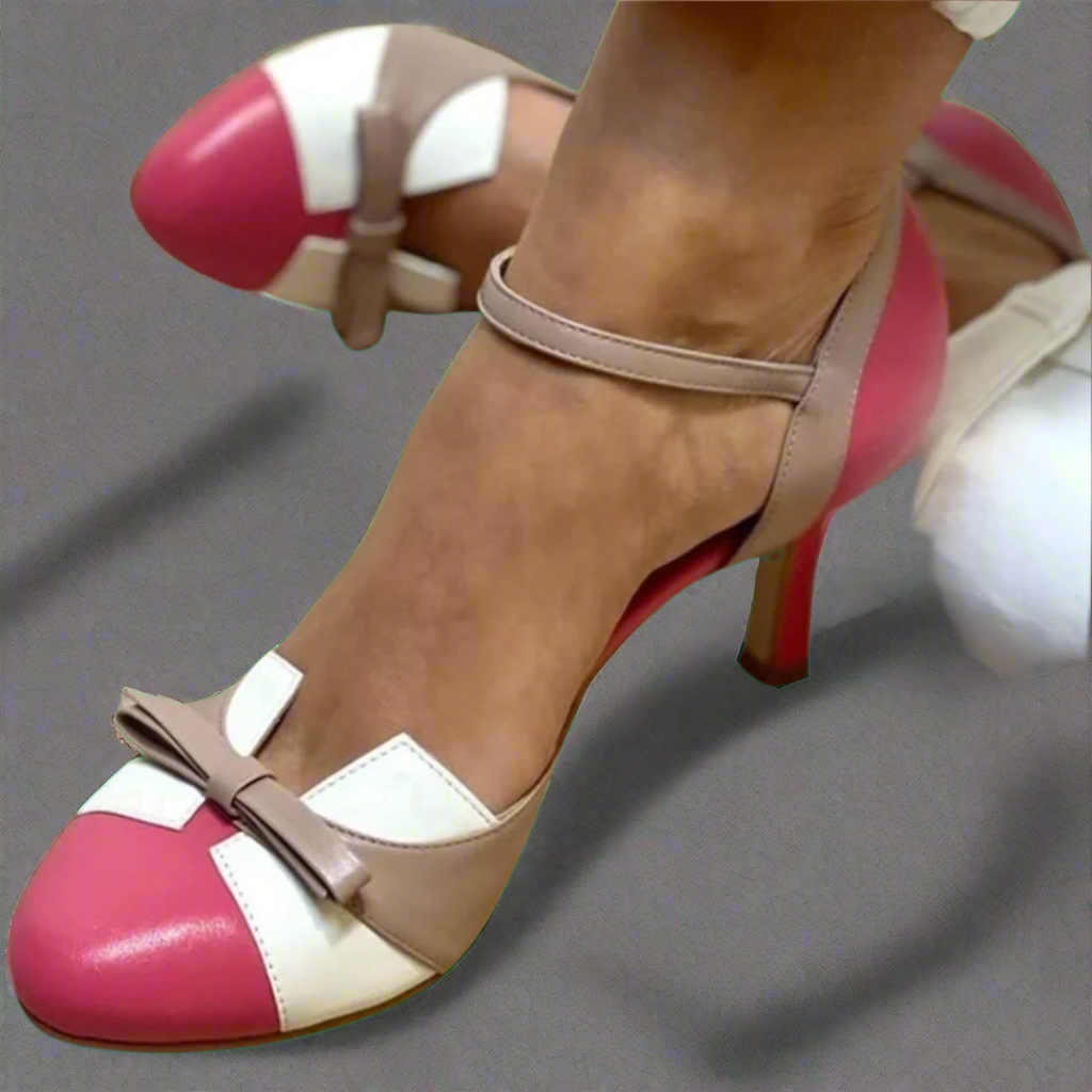 Bellarosa | Sandalias coloridas con nudo y tira, de punta redonda