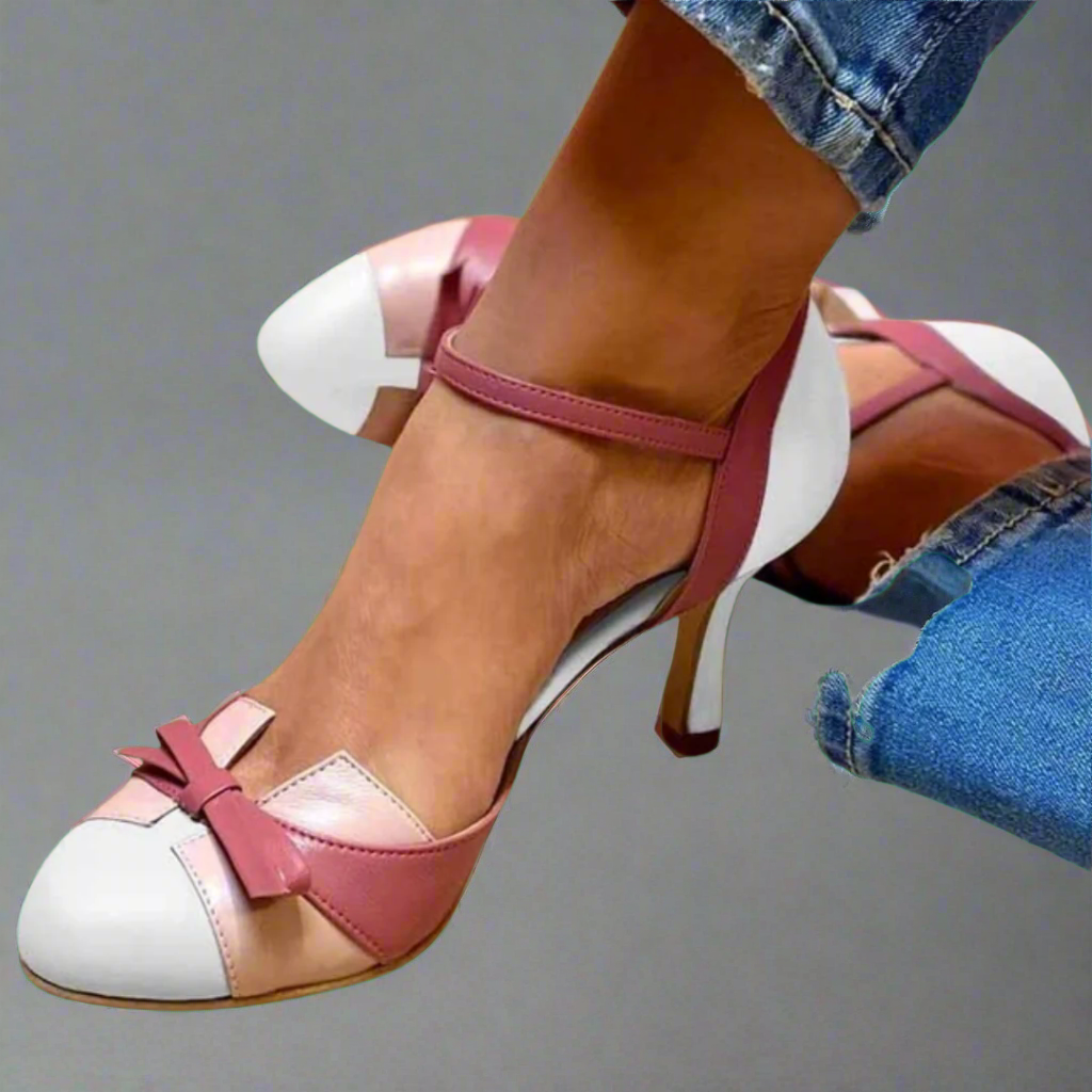 Bellarosa | Sandalias coloridas con nudo y tira, de punta redonda