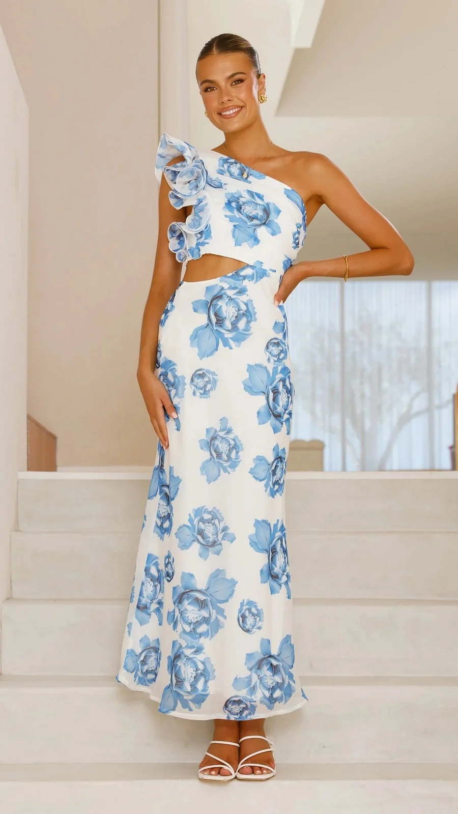 Lina™ | Vestido Largo Asimétrico Sin Tirantes