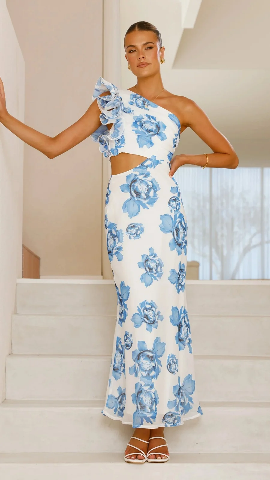 Lina™ | Vestido Largo Asimétrico Sin Tirantes
