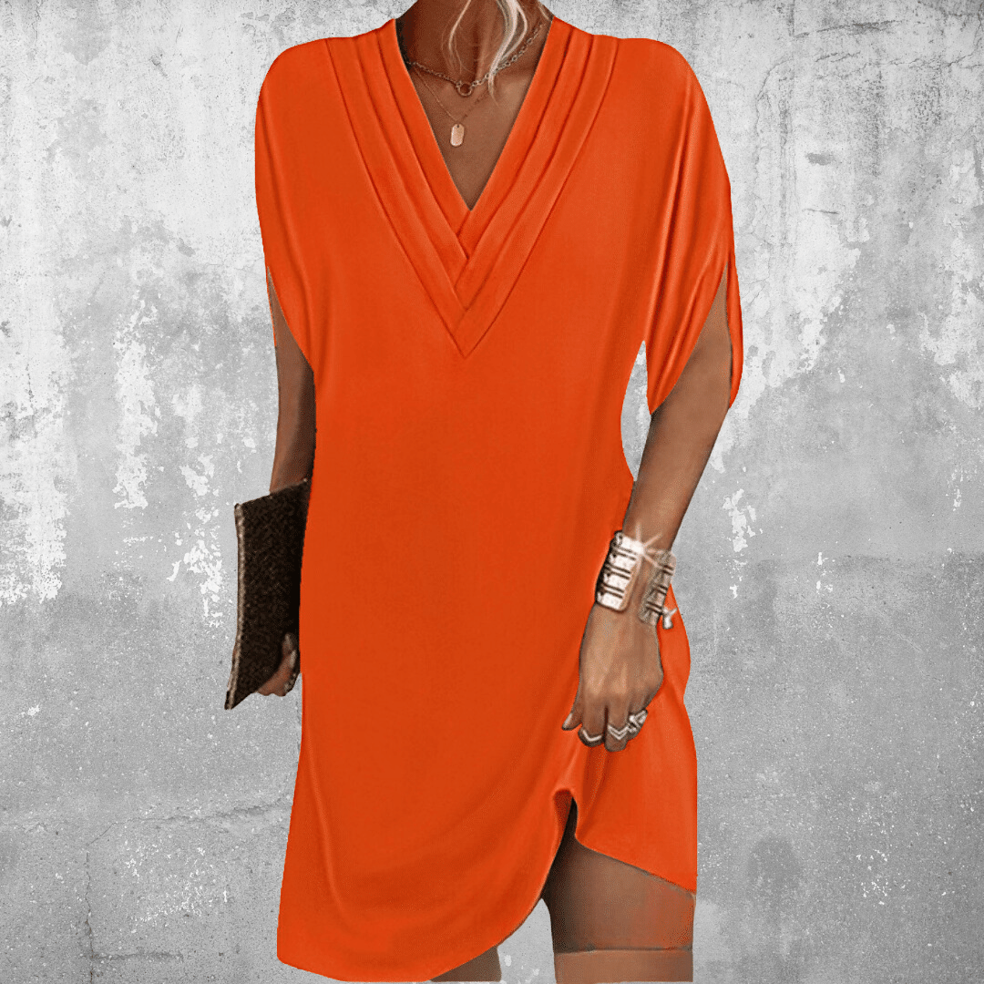 Helena™ | Vestido Elegante con Escote en V para Realzar la Silueta