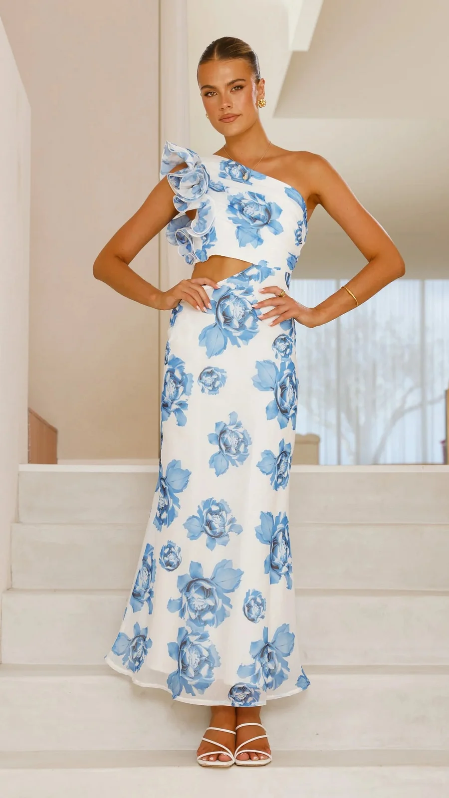 Lina™ | Vestido Largo Asimétrico Sin Tirantes
