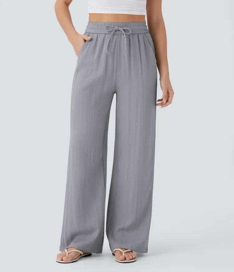 Lisa | Pantalón de lino cómodo y fresco con perneras elegantes