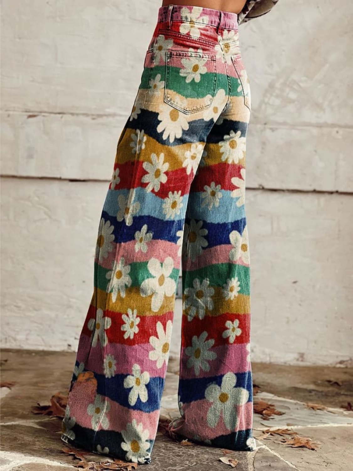 Léon | Pantalones Retro con Flores