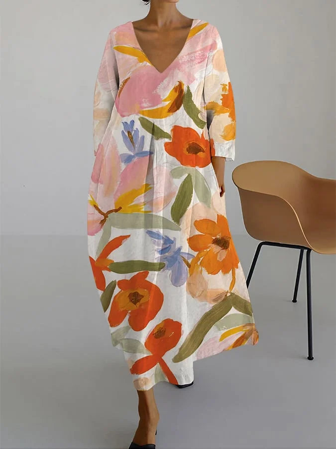 ISLA™ | Vestido de Verano Floral con Escote en V