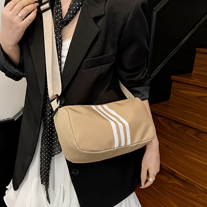 Bolso de Hombro Casual a Rayas para Mujer