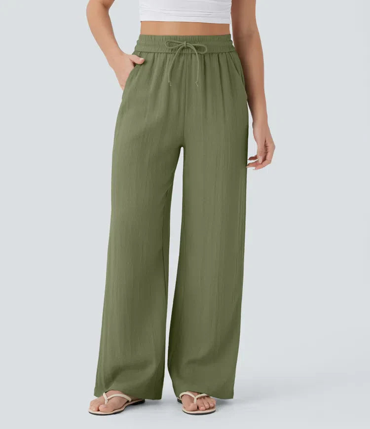 Lisa | Pantalón de lino cómodo y fresco con perneras elegantes