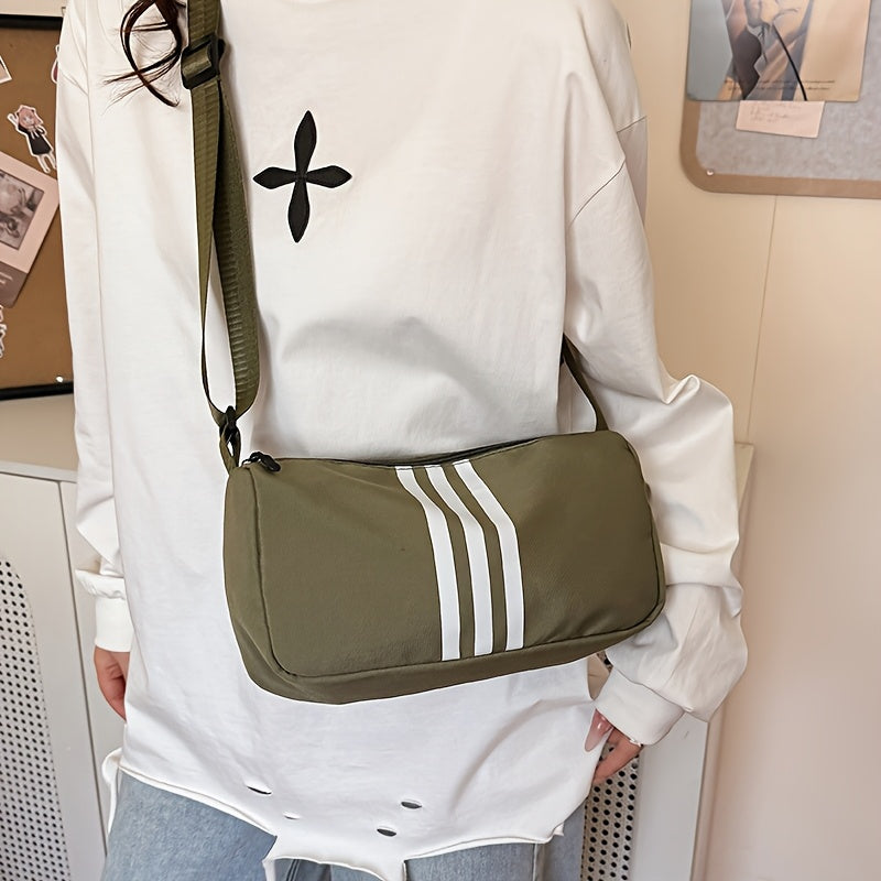 Bolso de Hombro Casual a Rayas para Mujer