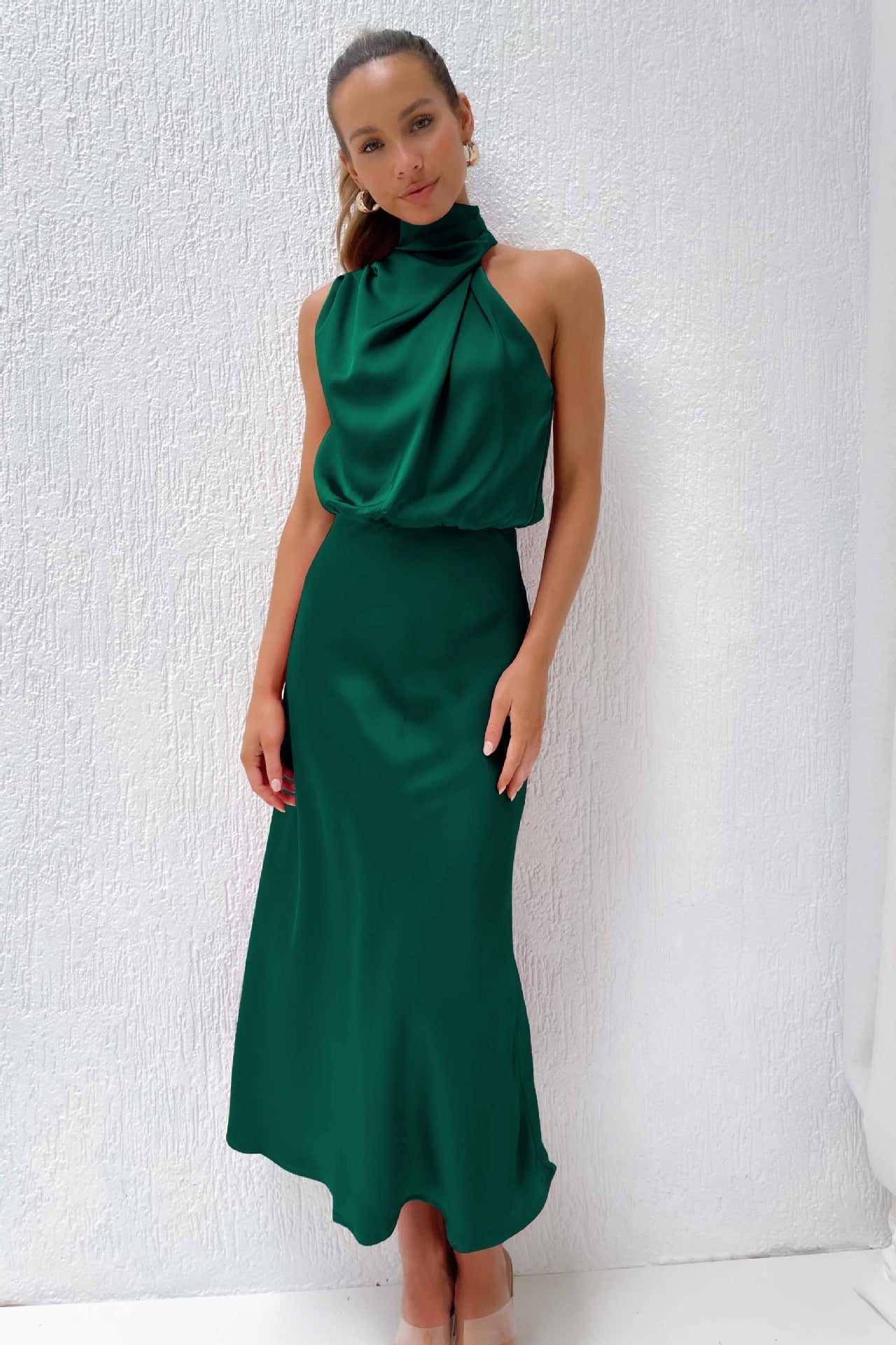 Lydia | Vestido Largo con Cuello Halter