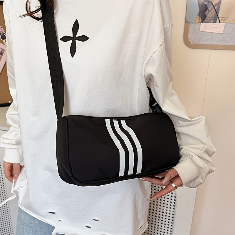 Bolso de Hombro Casual a Rayas para Mujer