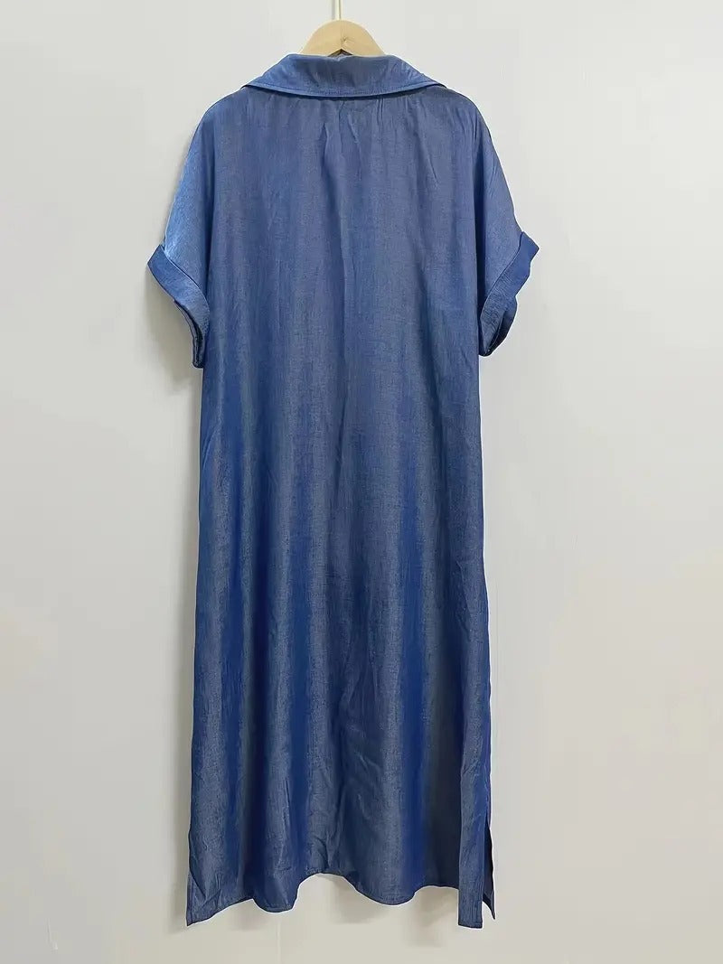 Béatrice™ | Vestido Camisa Elegante con Bolsillos Cómodos