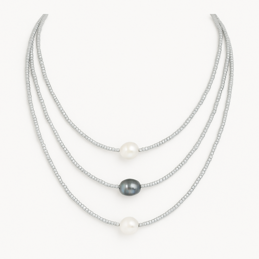 Collar de perlas de agua dulce vintage