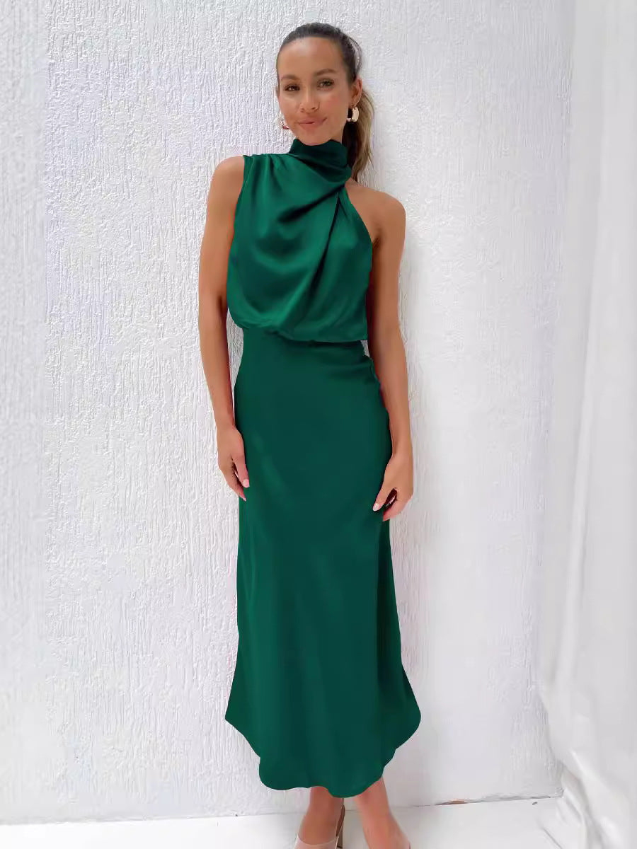Lydia | Vestido Largo con Cuello Halter