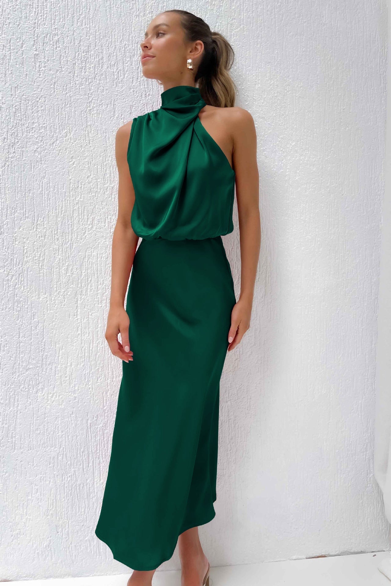 Lydia | Vestido Largo con Cuello Halter
