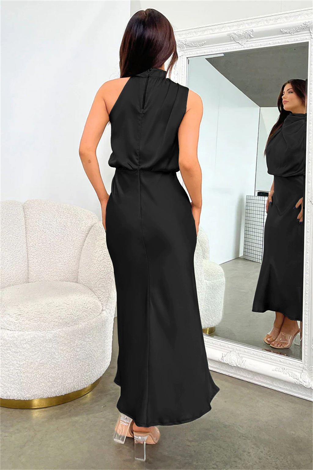 Lydia | Vestido Largo con Cuello Halter