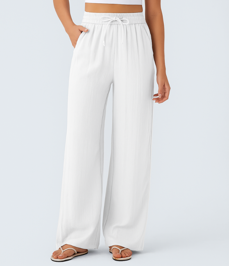 Lisa | Pantalón de lino cómodo y fresco con perneras elegantes