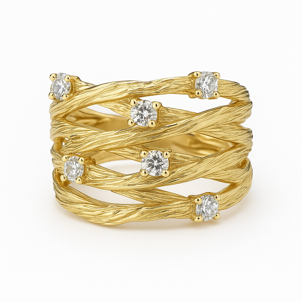 Anillo vintage dorado