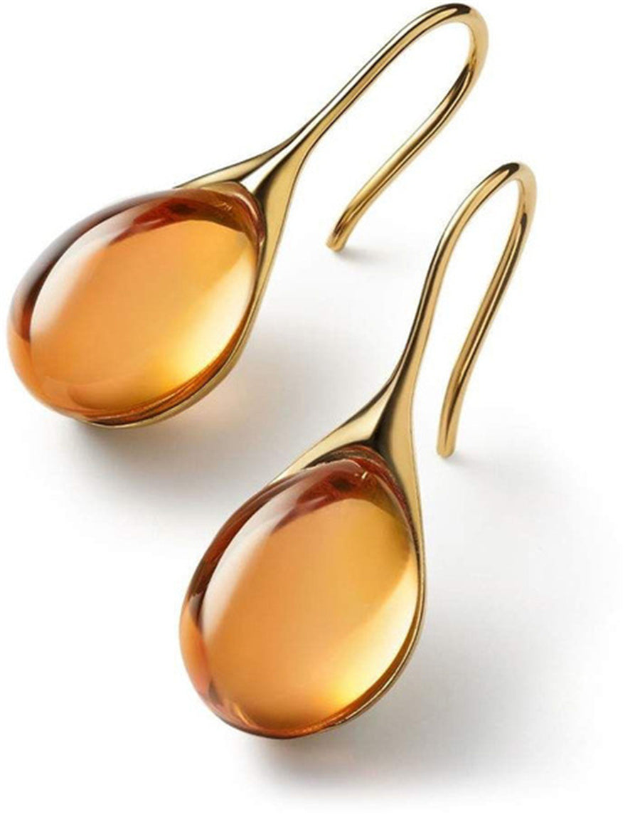 Pendientes de cristal en oro y plata