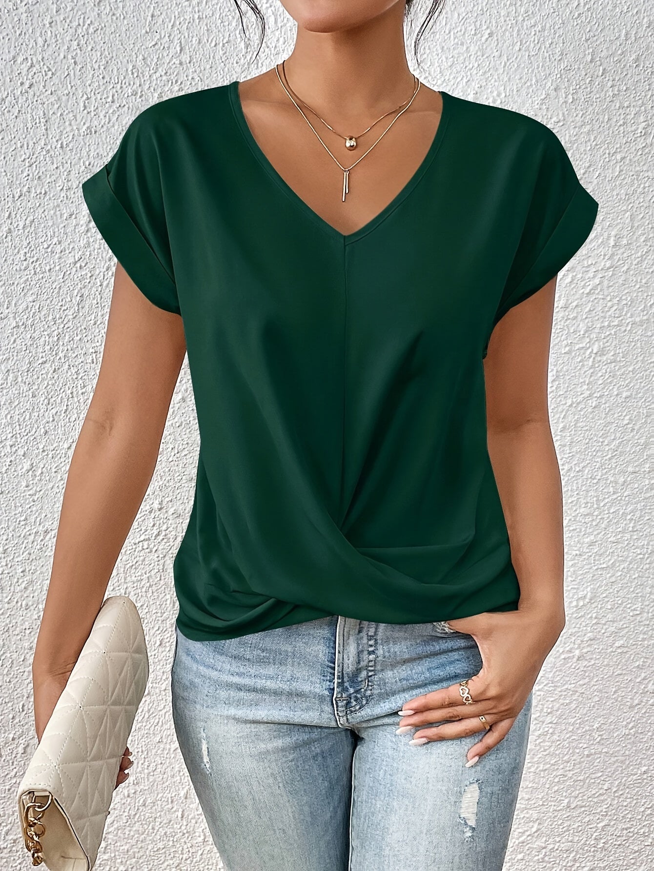 Cleo™ | Camiseta casual con escote corazón