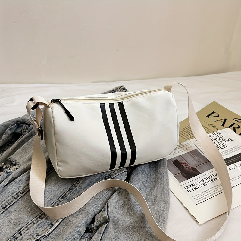 Bolso de Hombro Casual a Rayas para Mujer
