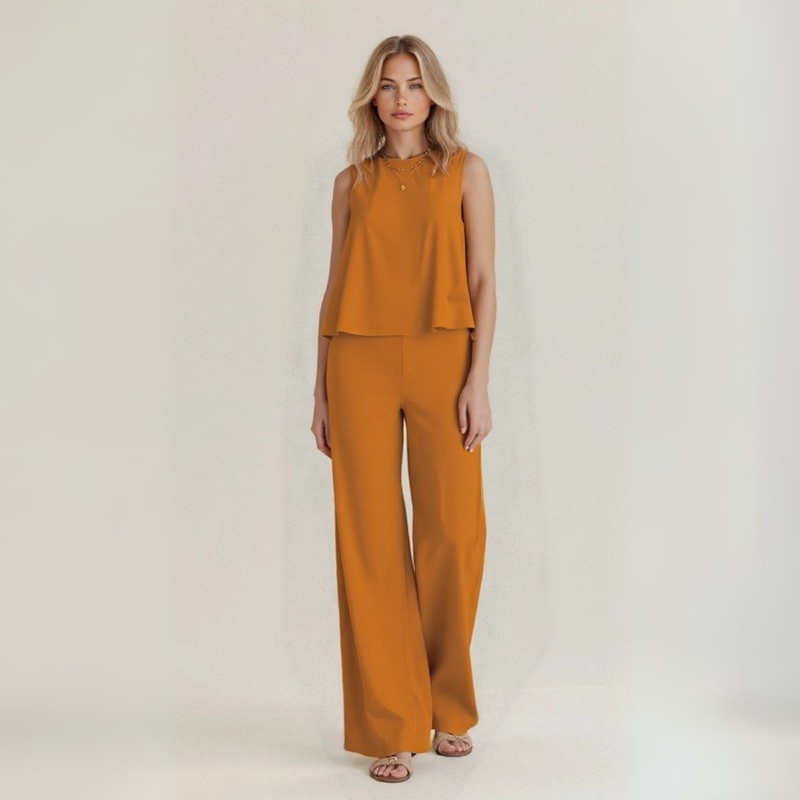 Irene | Chaleco de verano completo en lino natural puro