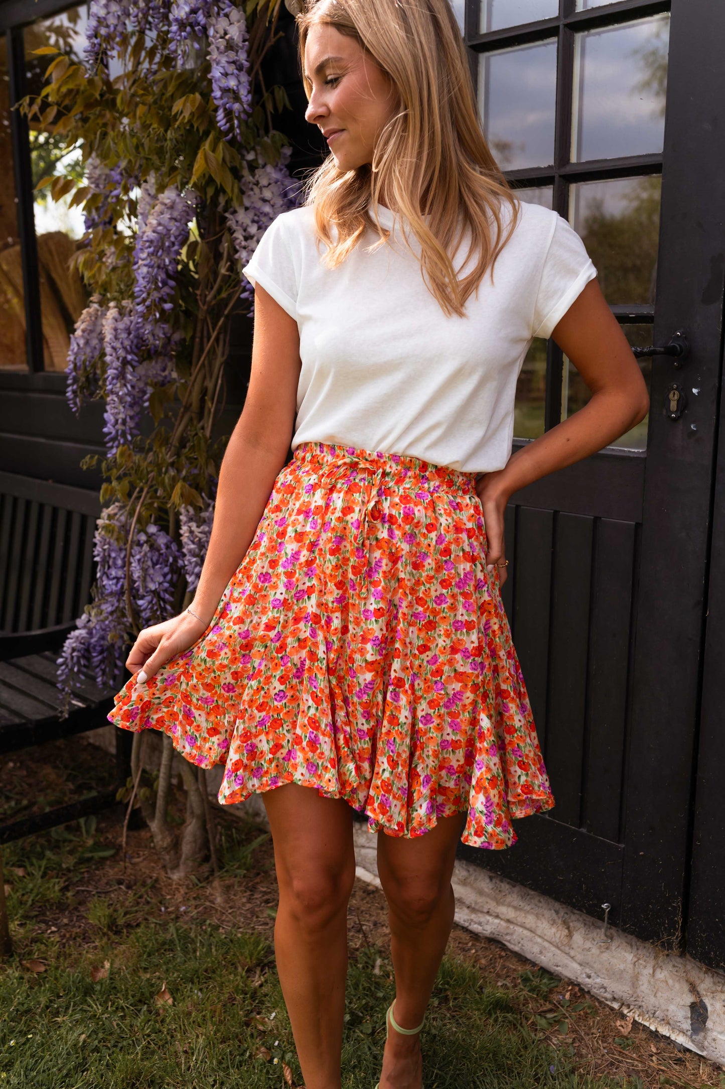 CLÉA™ | LA FALDA FLORAL CON VOLANTES
