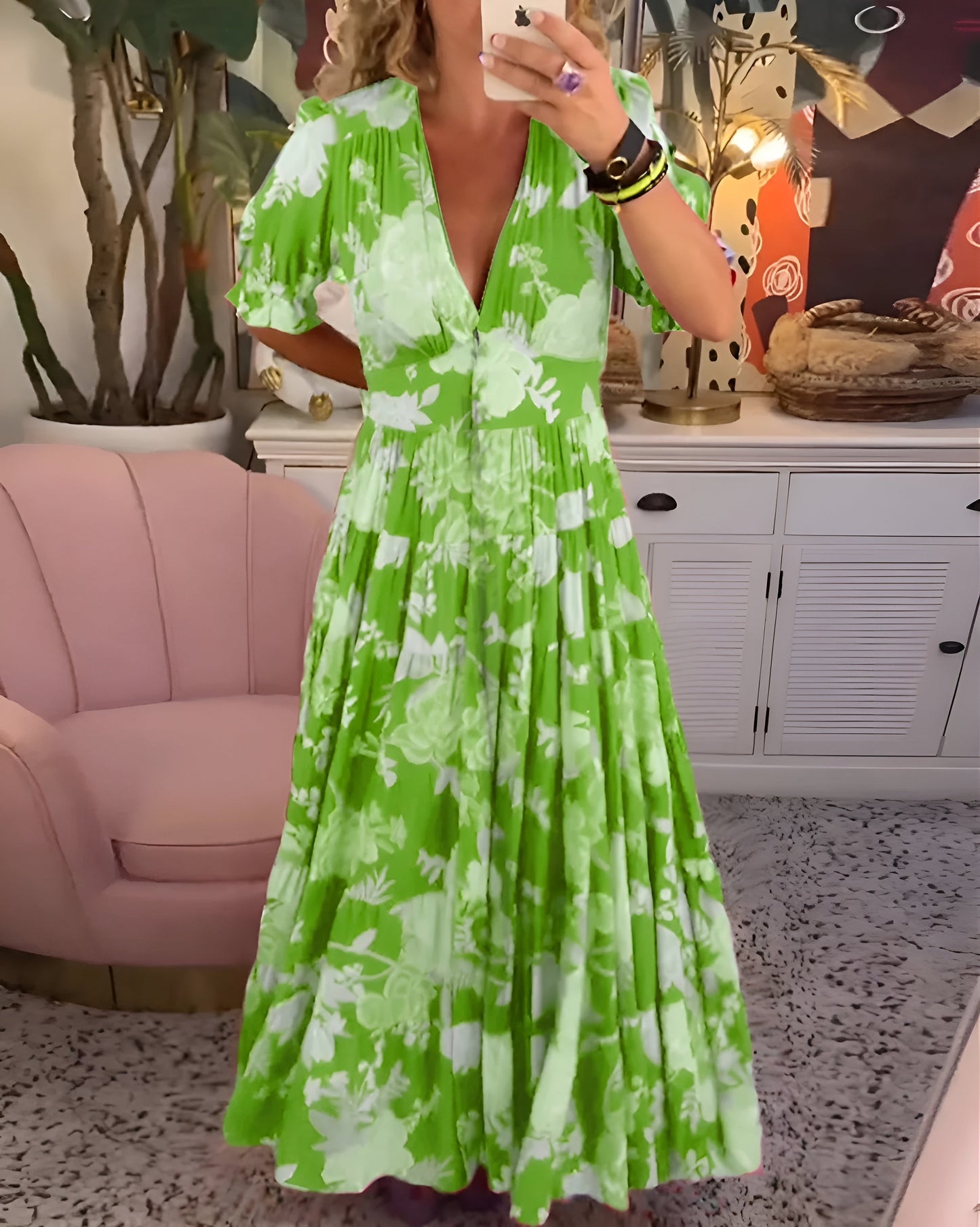Marina™ | Vestido veraniego con flores y bolsillos prácticos