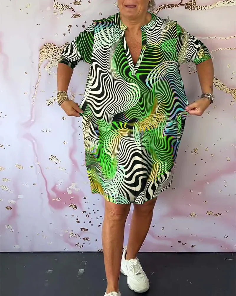 Ursula™ | Vestido Colorido con Escote en V