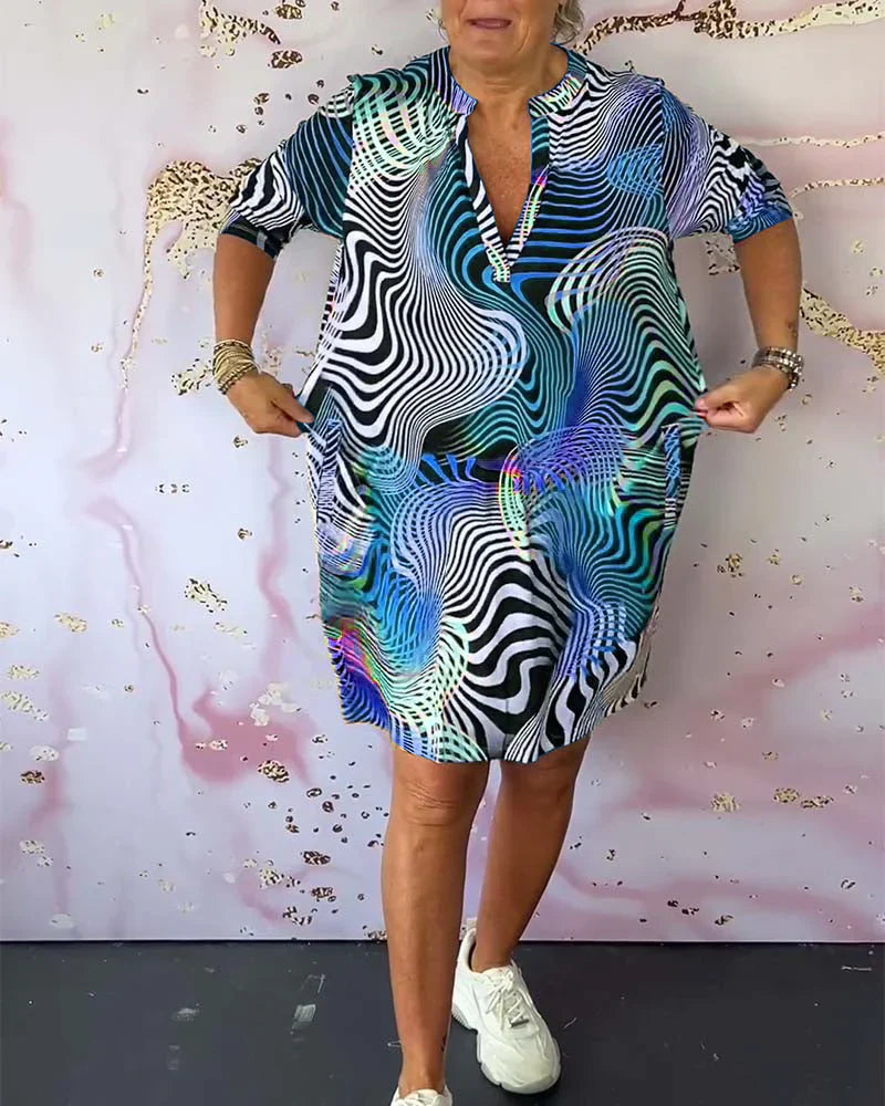 Ursula™ | Vestido Colorido con Escote en V