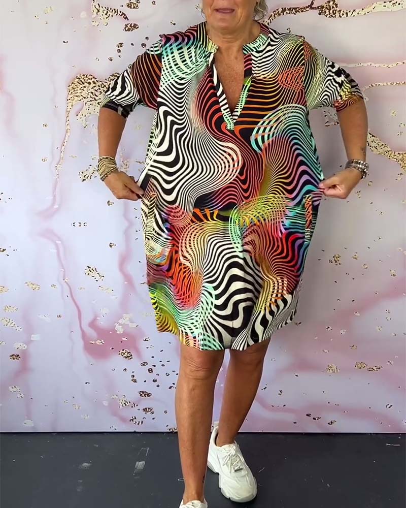 Ursula™ | Vestido Colorido con Escote en V