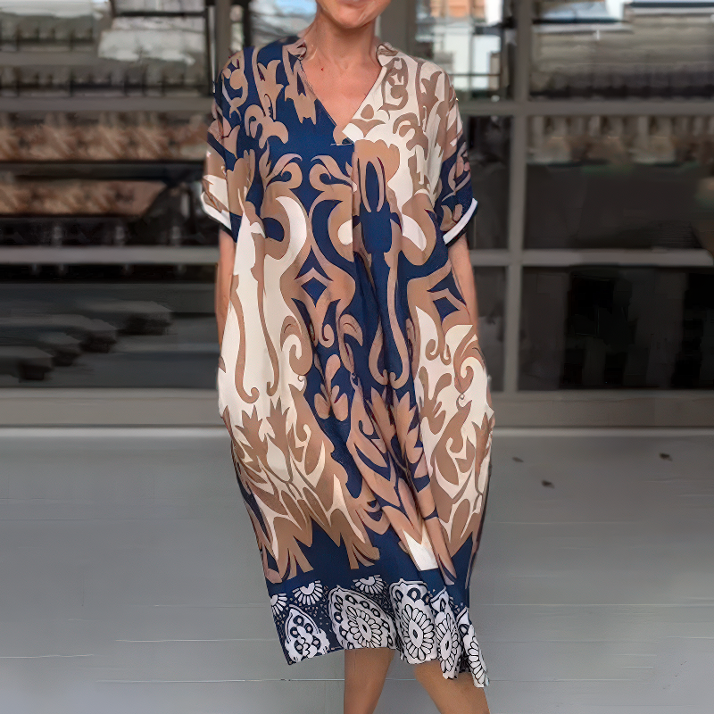 Amelia™ | Vestido Boho Elegante con Detalles Halagadores para el Vientre