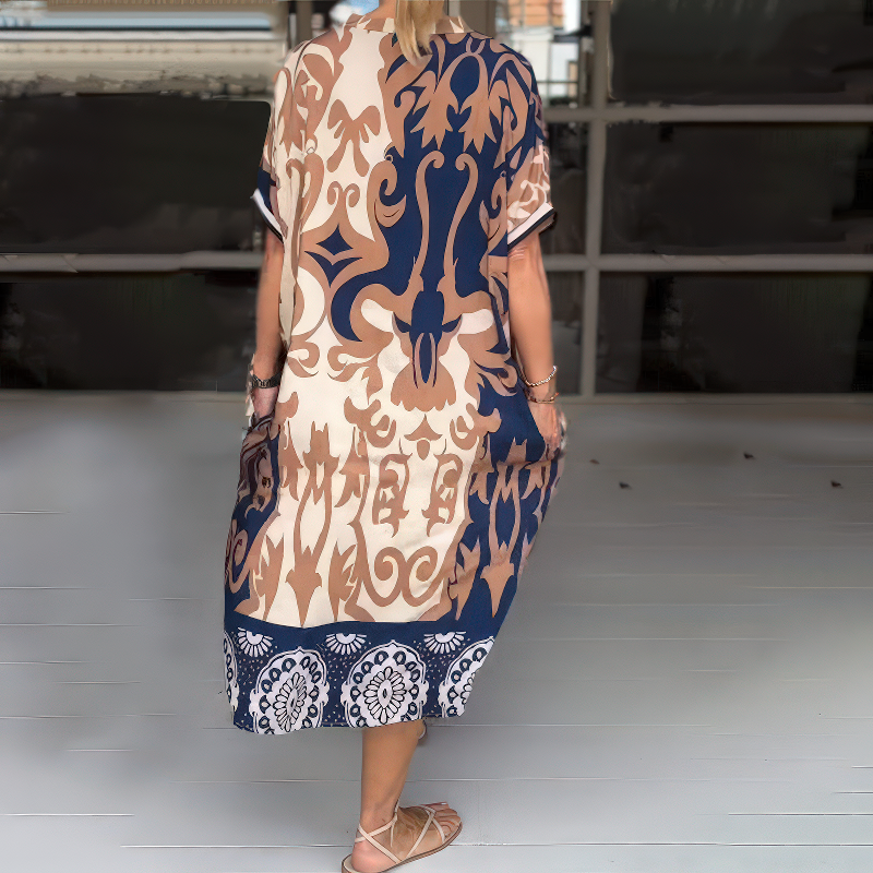 Amelia™ | Vestido Boho Elegante con Detalles Halagadores para el Vientre