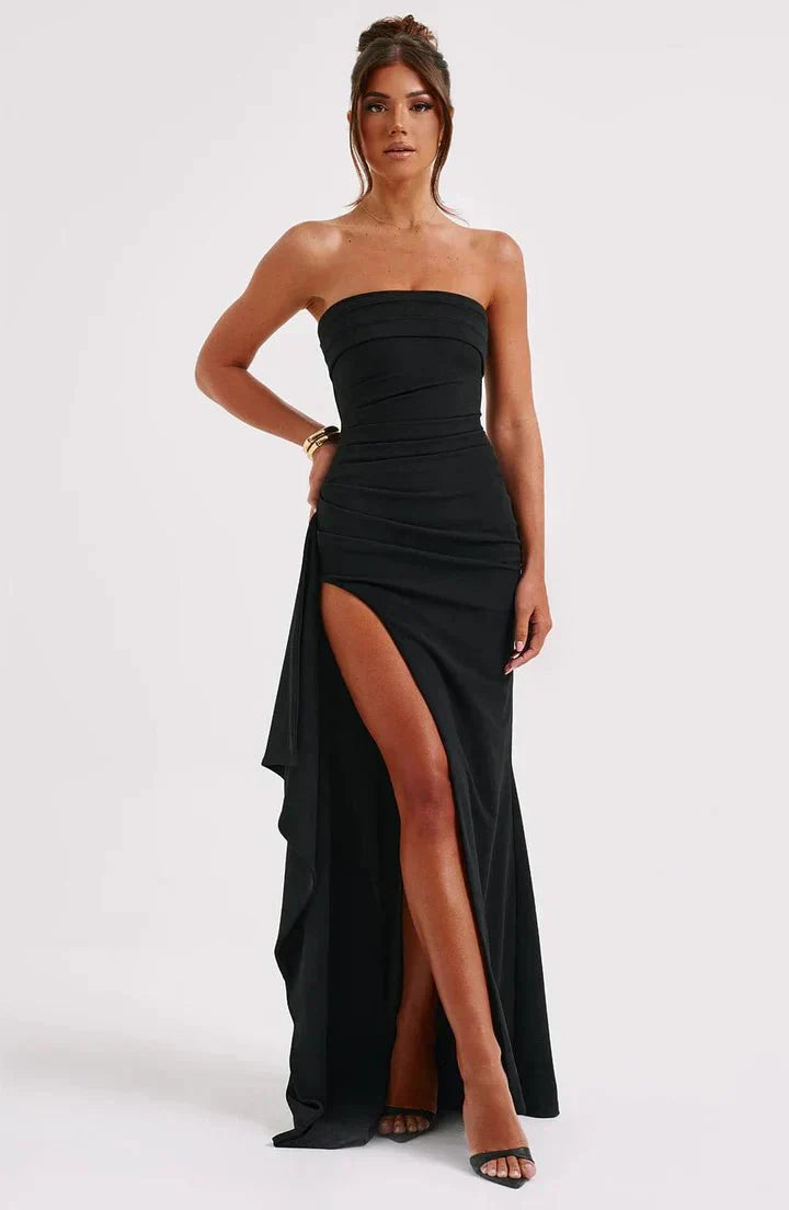 Stacy | Vestido Maxi Sin Hombros