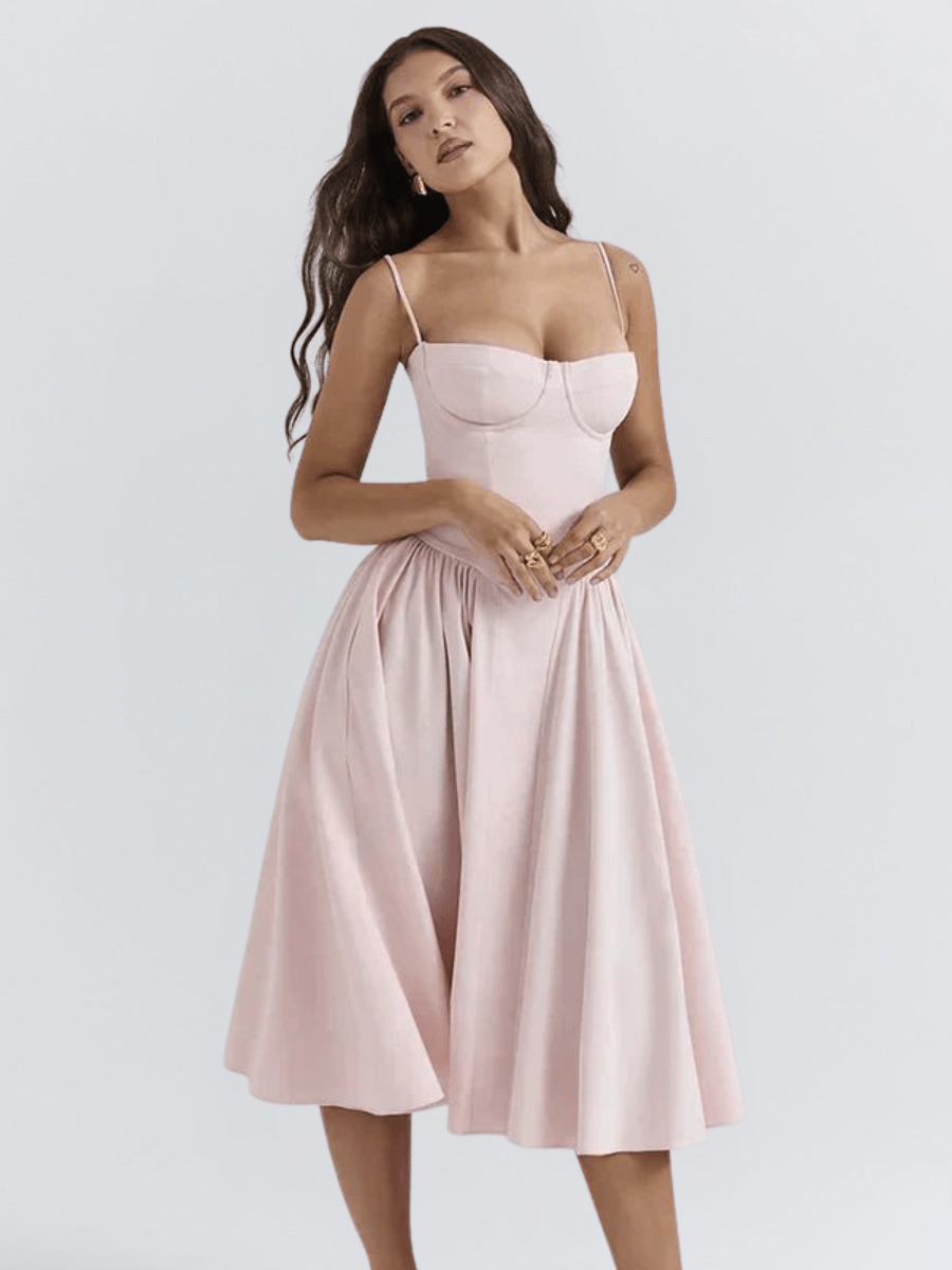 Valentine | Elegante Vestido Midi Retro