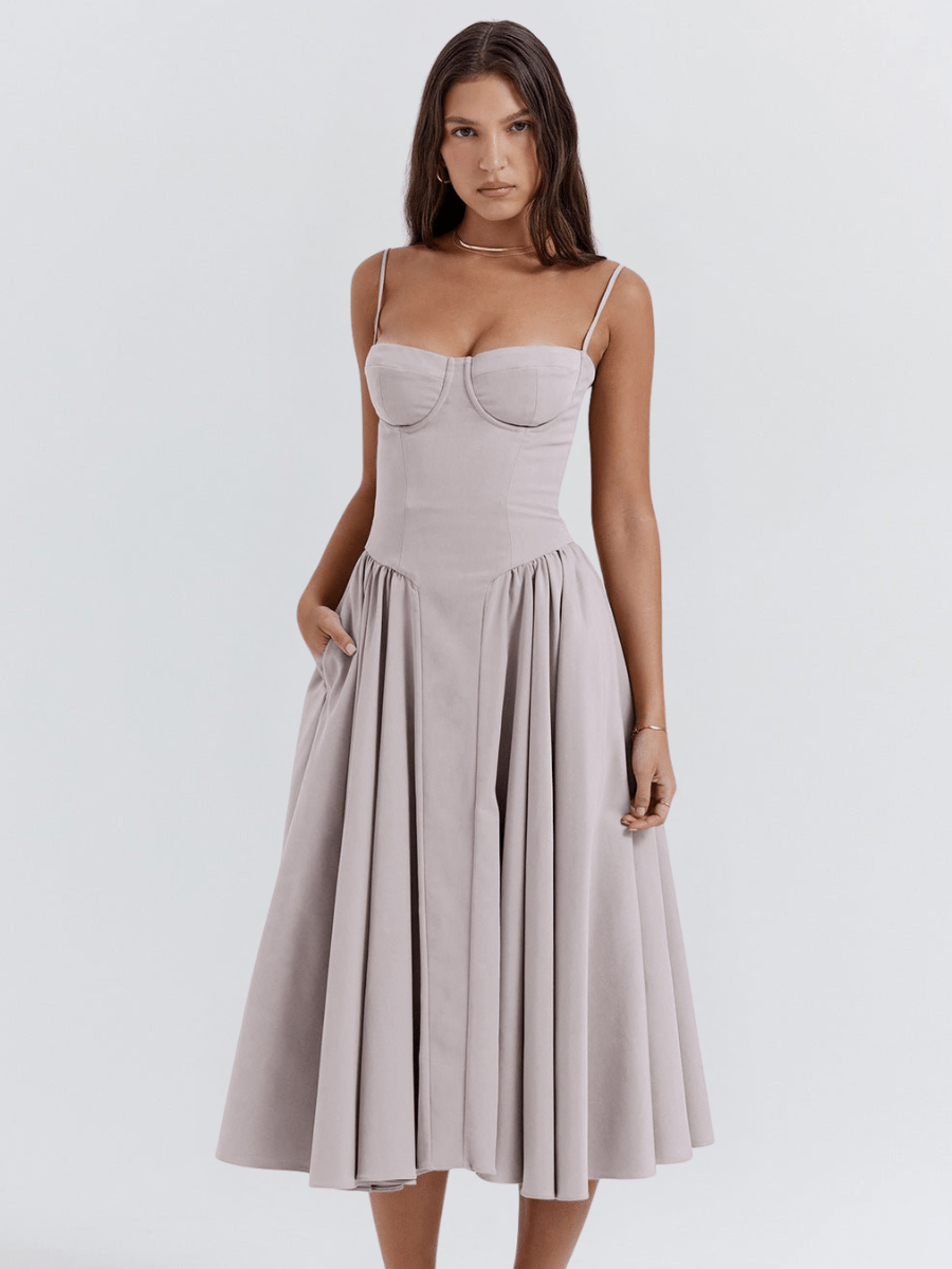 Valentine | Elegante Vestido Midi Retro