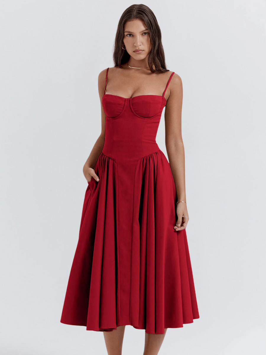 Valentine | Elegante Vestido Midi Retro