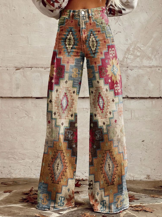 Léa | Pantalones Retro Chevron