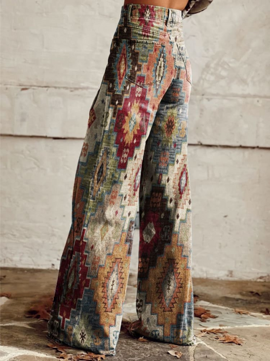 Léa | Pantalones Retro Chevron