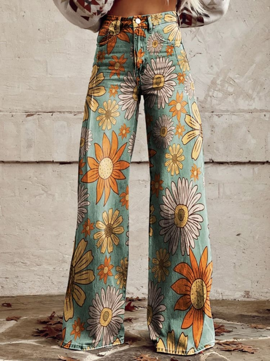 Cirilla | Pantalón Palazzo Floral de Verano