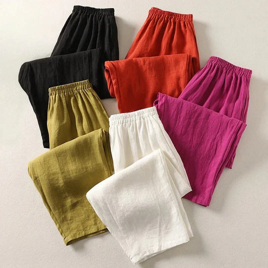 Tamara - Pack de 5 Pantalones Ligeros de Lino