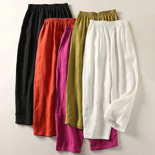 Tamara - Pack de 5 Pantalones Ligeros de Lino