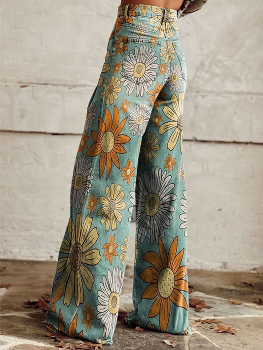 Cirilla | Pantalón Palazzo Floral de Verano