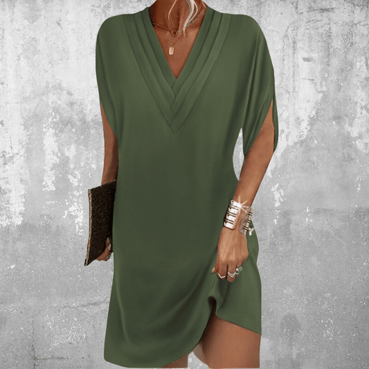 Helena™ | Vestido Elegante con Escote en V para Realzar la Silueta