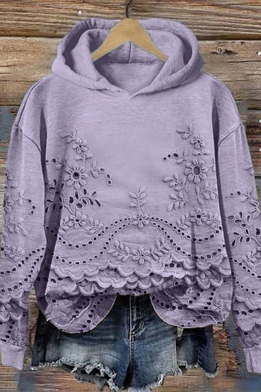 Sudadera con Capucha de Encaje Prato