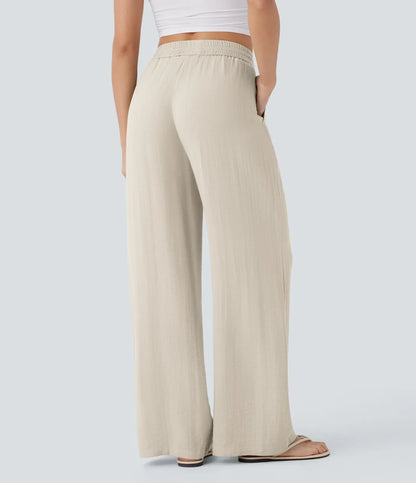 Lisa | Pantalón de lino cómodo y fresco con perneras elegantes