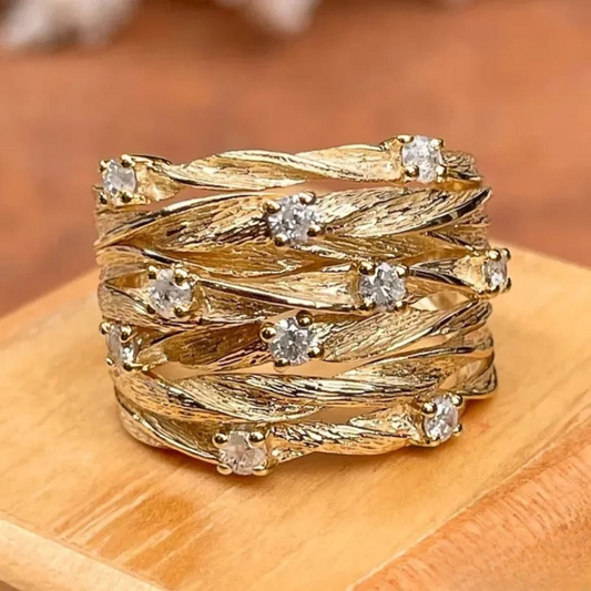 Anillo vintage dorado
